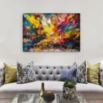 Splashed Symphony: Abstract Artwork - Image 2