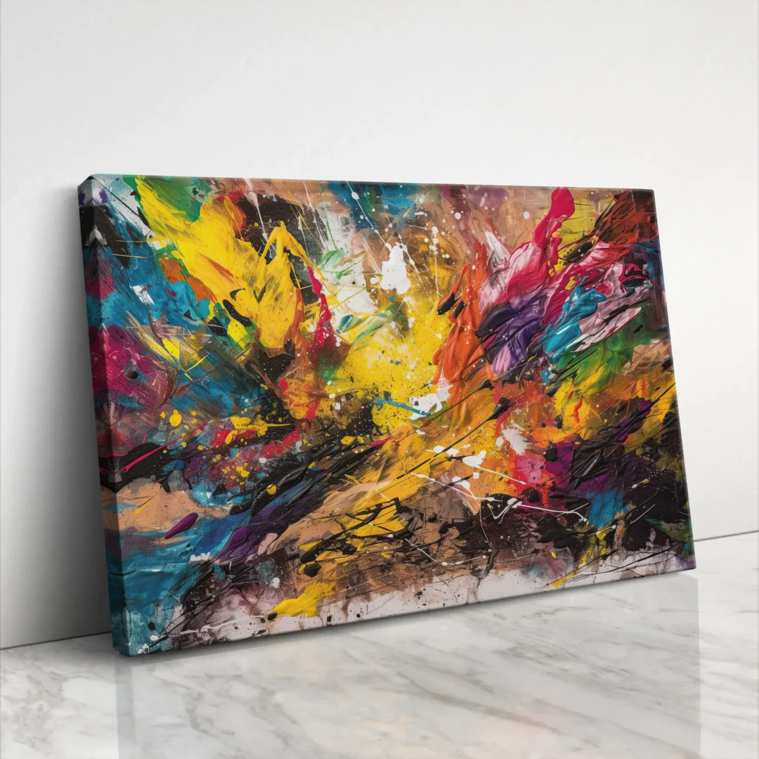 Splashed Symphony: Abstract Artwork - Image 1